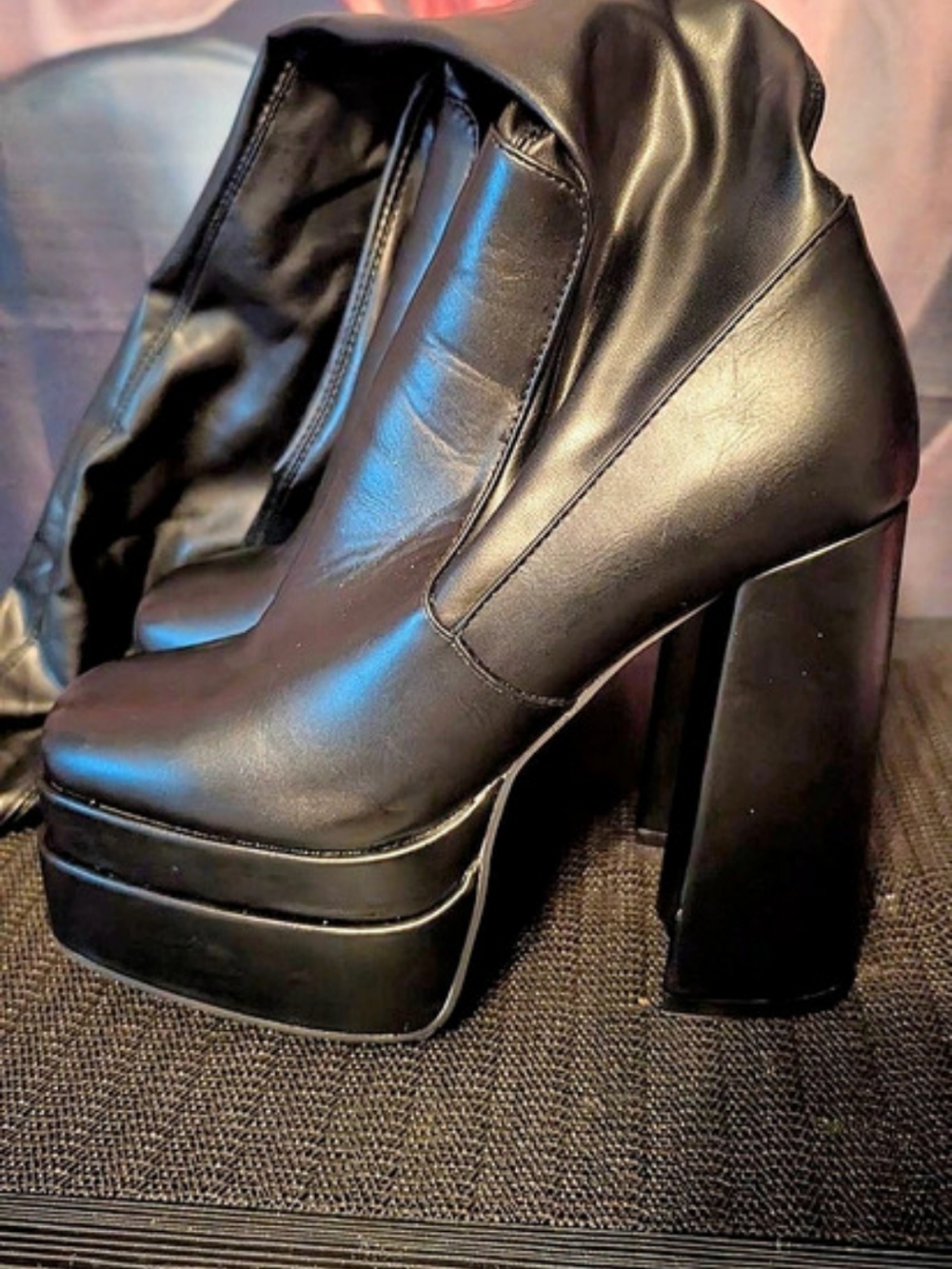 Azalea Wang Black Platform Heels